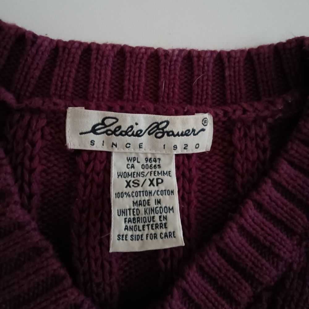 Eddie Bauer sweater burgundy
